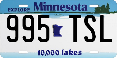 MN license plate 995TSL