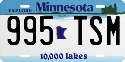 MN license plate 995TSM