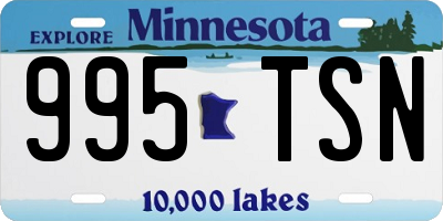 MN license plate 995TSN