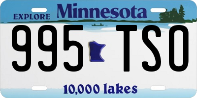 MN license plate 995TSO