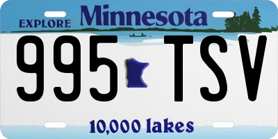 MN license plate 995TSV