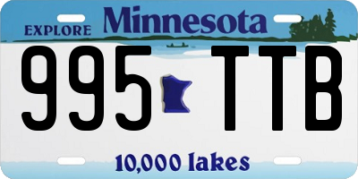 MN license plate 995TTB
