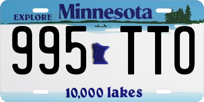 MN license plate 995TTO