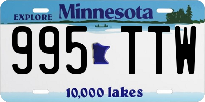 MN license plate 995TTW