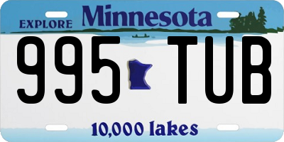 MN license plate 995TUB