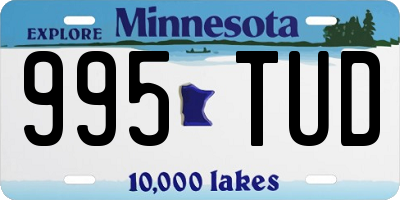 MN license plate 995TUD