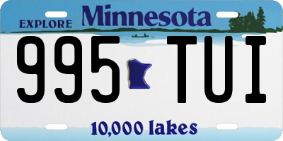 MN license plate 995TUI