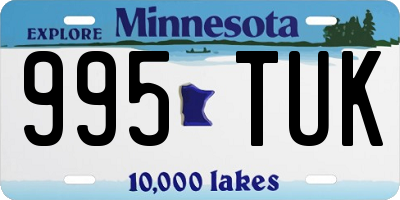 MN license plate 995TUK