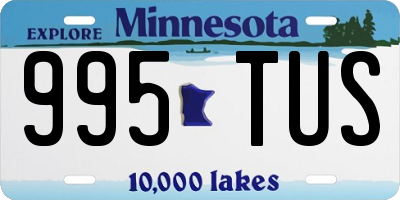 MN license plate 995TUS