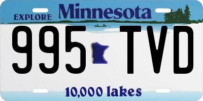 MN license plate 995TVD