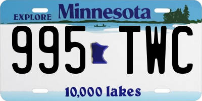 MN license plate 995TWC