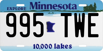 MN license plate 995TWE