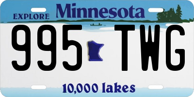 MN license plate 995TWG