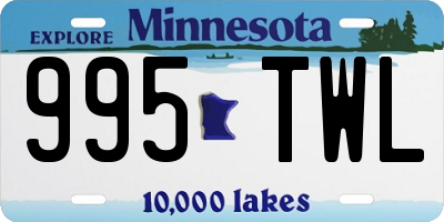 MN license plate 995TWL