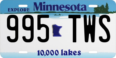 MN license plate 995TWS
