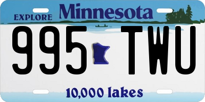 MN license plate 995TWU