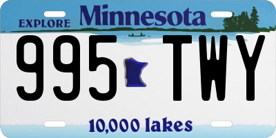 MN license plate 995TWY