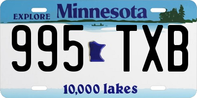 MN license plate 995TXB