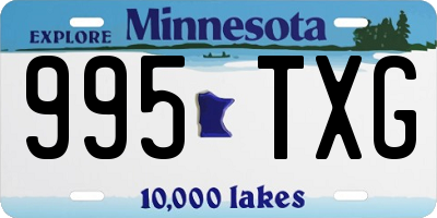 MN license plate 995TXG