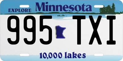 MN license plate 995TXI