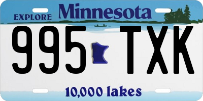 MN license plate 995TXK