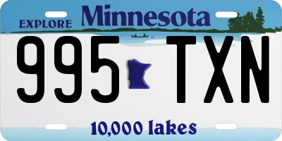 MN license plate 995TXN