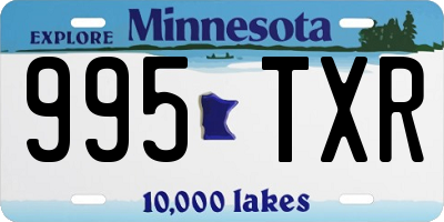 MN license plate 995TXR