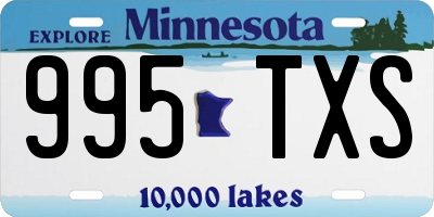 MN license plate 995TXS