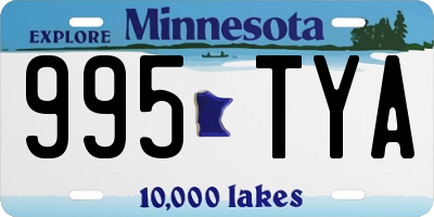 MN license plate 995TYA