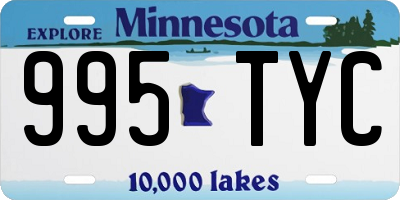 MN license plate 995TYC