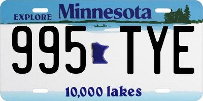 MN license plate 995TYE