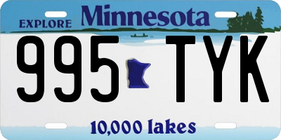 MN license plate 995TYK