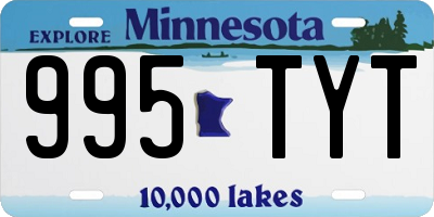 MN license plate 995TYT