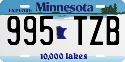MN license plate 995TZB