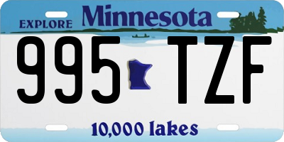 MN license plate 995TZF