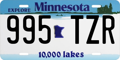 MN license plate 995TZR