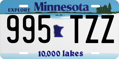 MN license plate 995TZZ