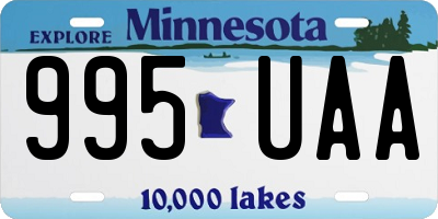 MN license plate 995UAA