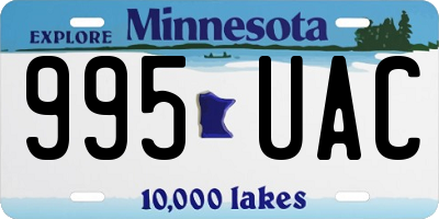 MN license plate 995UAC