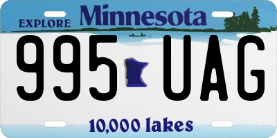 MN license plate 995UAG