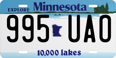 MN license plate 995UAO