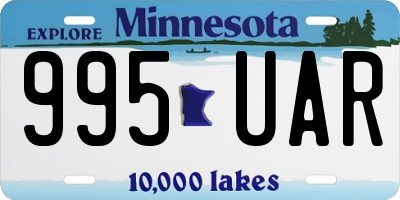 MN license plate 995UAR