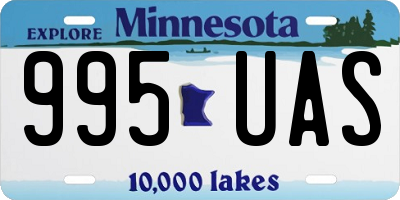 MN license plate 995UAS