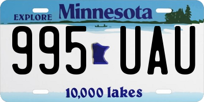 MN license plate 995UAU