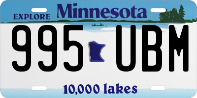 MN license plate 995UBM