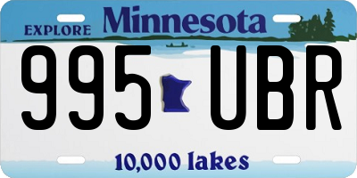MN license plate 995UBR