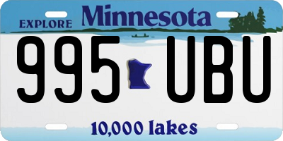 MN license plate 995UBU