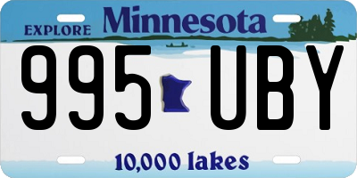 MN license plate 995UBY