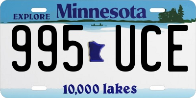 MN license plate 995UCE