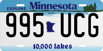 MN license plate 995UCG